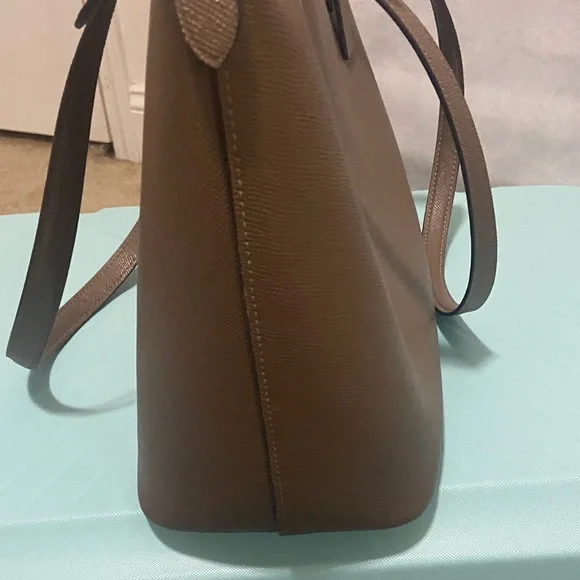 Coach Dark Brown Leather Tote - Picture 4 of 5